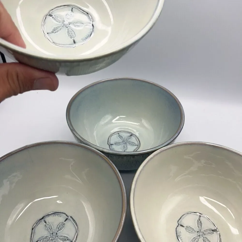 Cracker Barrel Sand Dollar Bowls Susan Winget - Set Of 4